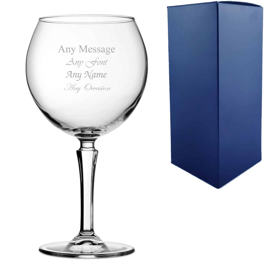 engraved gin balloon glass