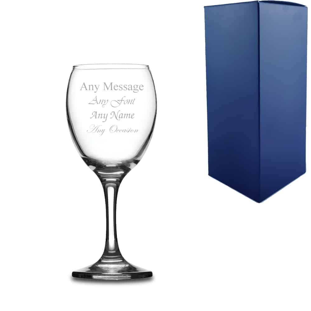 personalised 9oz wine glass
