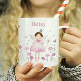 personalised fairy breakfast set showing the mug with the child's name