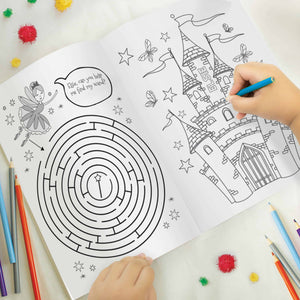 Personalised princess and unicorn colouring book
