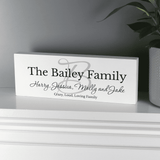 Personalised Family Wooden Mantel Block Sign
