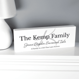 Personalised Family Wooden Mantel Block Sign