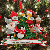 Personalised Christmas Tree Decoration featuring a christmas scene.