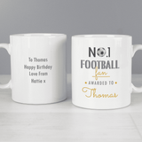 personalised number one football fan mug
