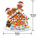 personalised gingerbread family christmas tree decoration for 2- 5 people