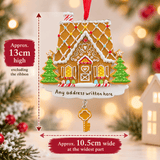 gingerbread house christmas tree decoration personalised with one line of text
