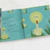 the inside of the God loves you personalised book showing the child's name on the page