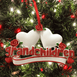 personalised grandchildren christmas tree decoration for 2 grandkids