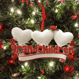 personalised grandchildren christmas tree decoration for 3 grandkids