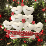 personalised grandchildren christmas tree decoration for 8 grandkids
