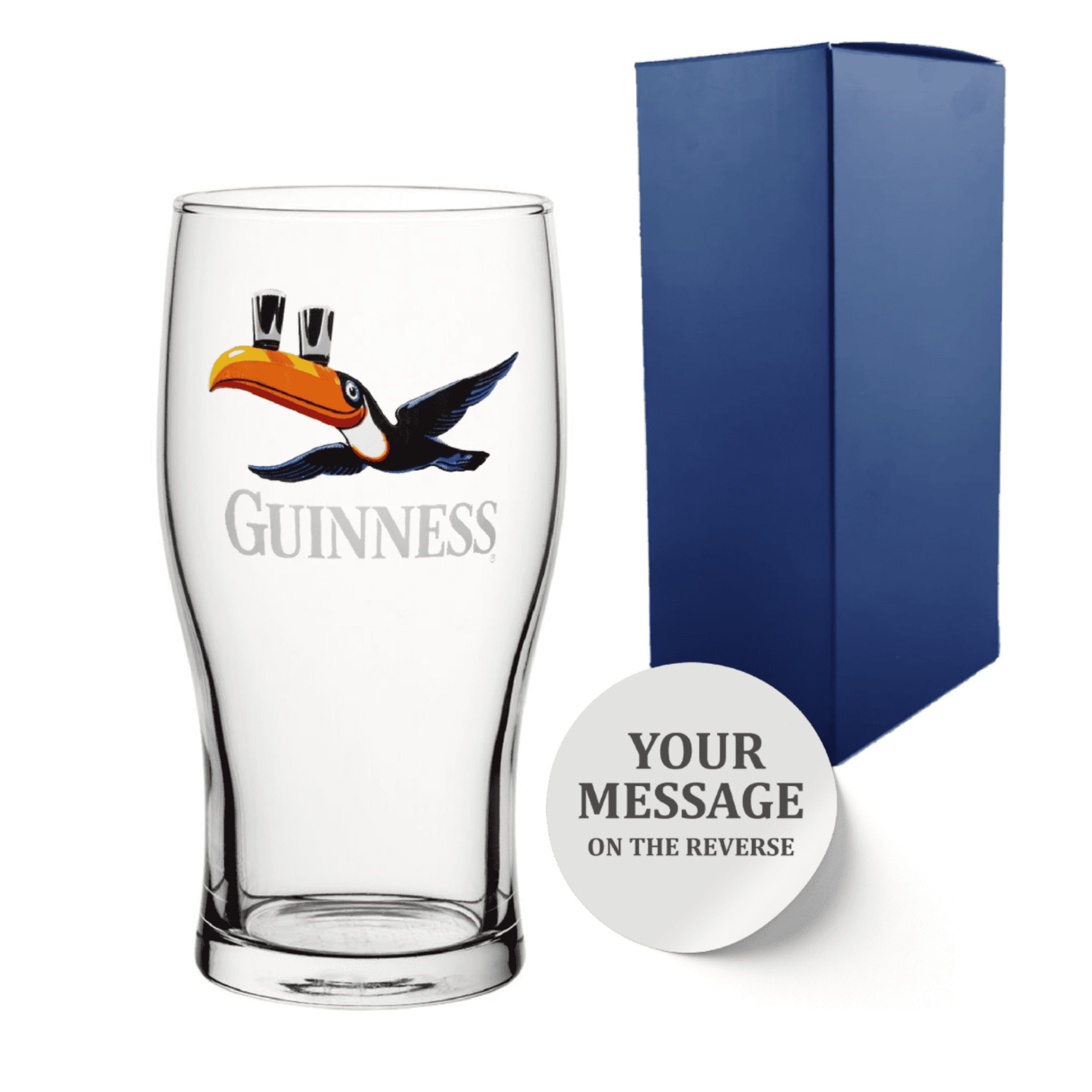 Personalised Guinness Pint Glass | Official Toucan Engraved Beer Glass