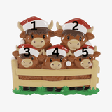 Highland Cow Family Christmas Tree Decoration