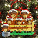 Highland Cow Family Christmas Tree Decoration