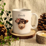 Personalised Highland Cow Mug – Ceramic Mug, Highland Cow Gift