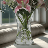 personalised i'd pick you glass vase with a role and message over 2 lines