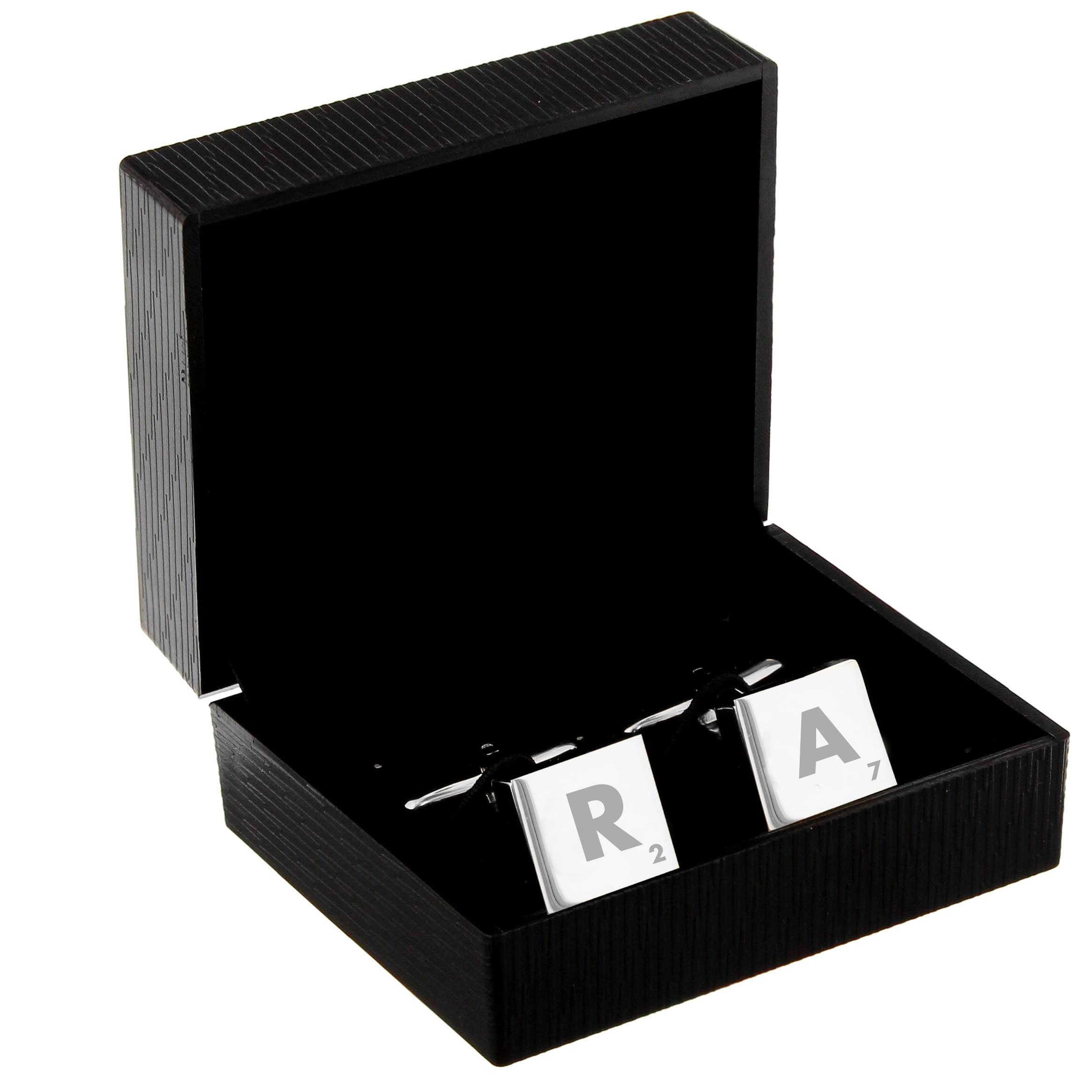 Initials and Age Square Cufflinks 