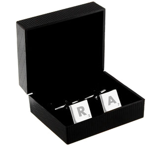 Initials and Age Square Cufflinks 
