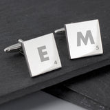 Initials and Age Square Cufflinks 