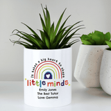 personalised little minds ceramic storage pot personalised with any message over 3 lines