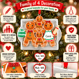 personalised made with love gingerbread christmas tree decoration