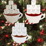 Personalised Marshmallow Family Christmas Tree Decoration