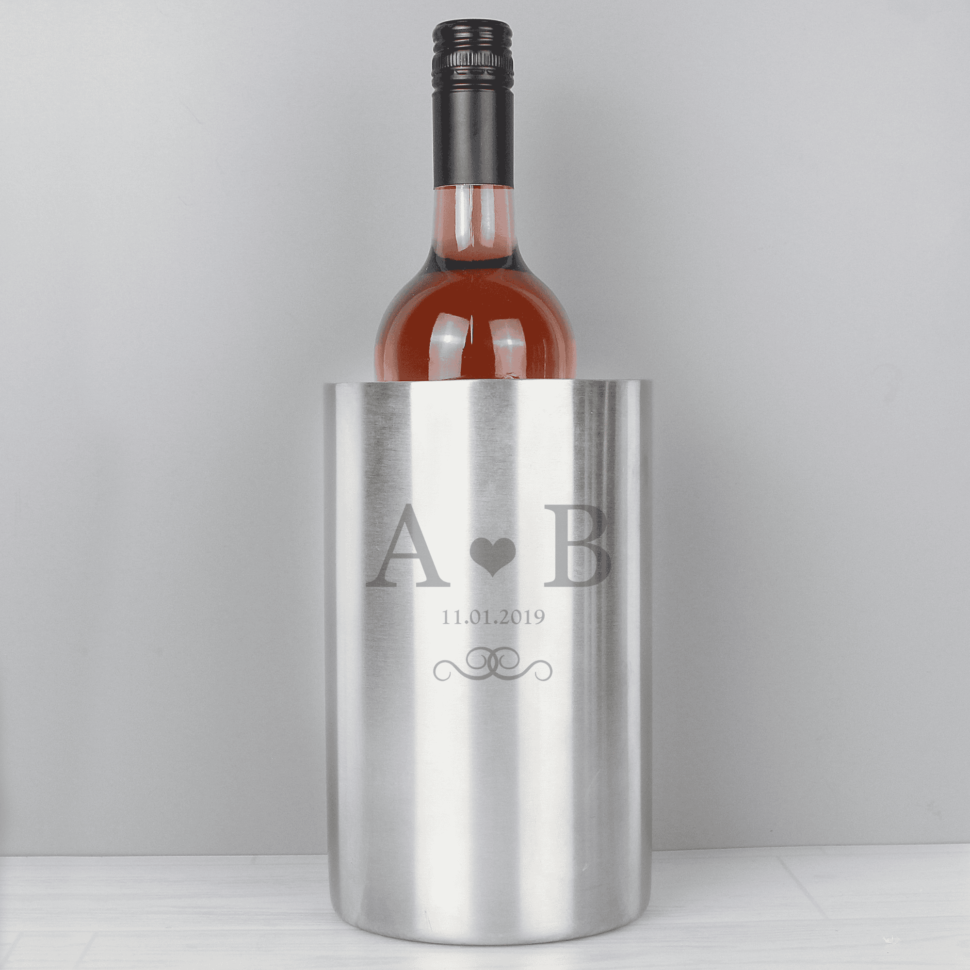 personalised mongram wine cooler