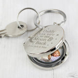 moon and back photo keyring