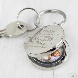 moon and back photo keyring