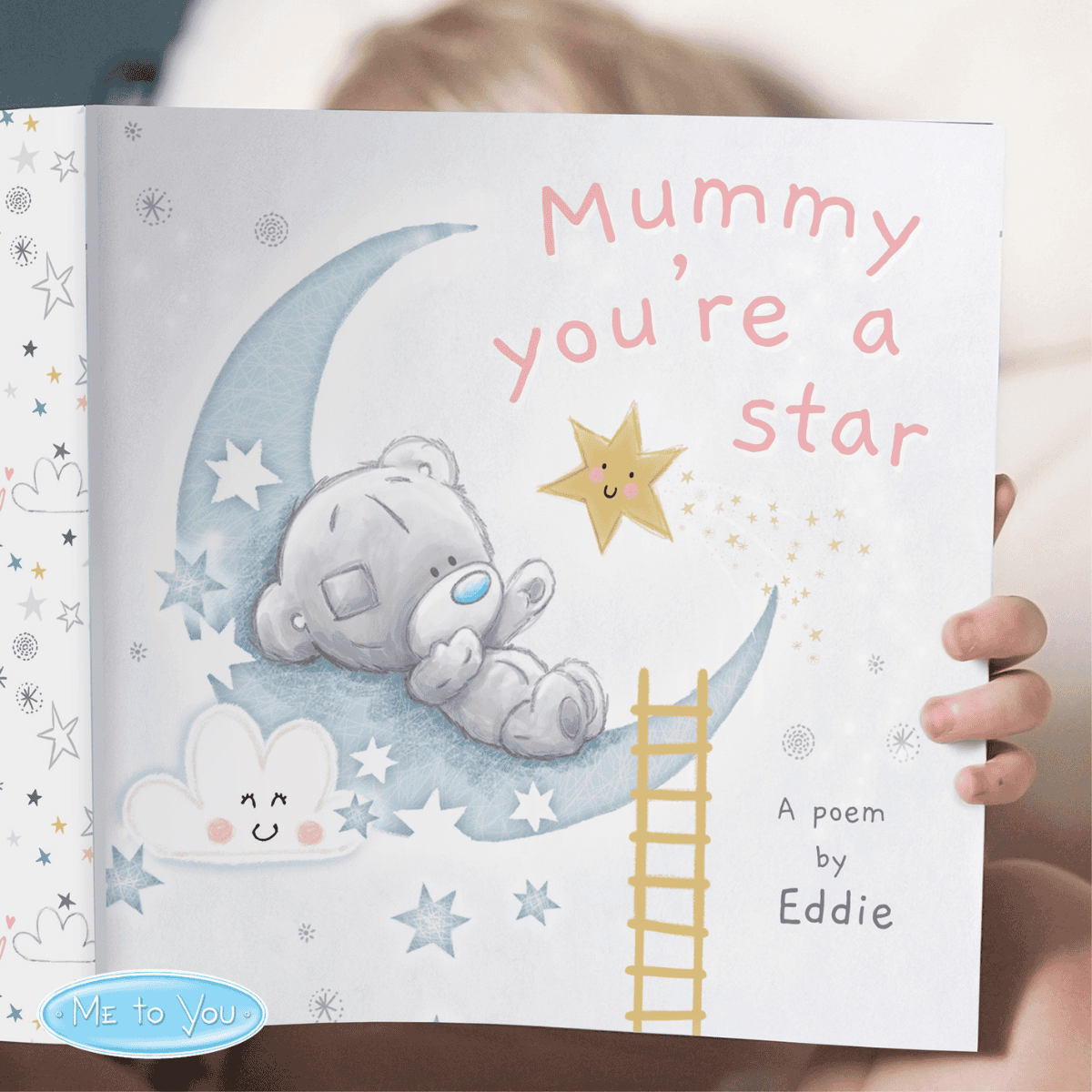 personalised mummy poem book cover showing the child's name on the front cover