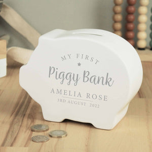 personalised ceramic piggy bank
