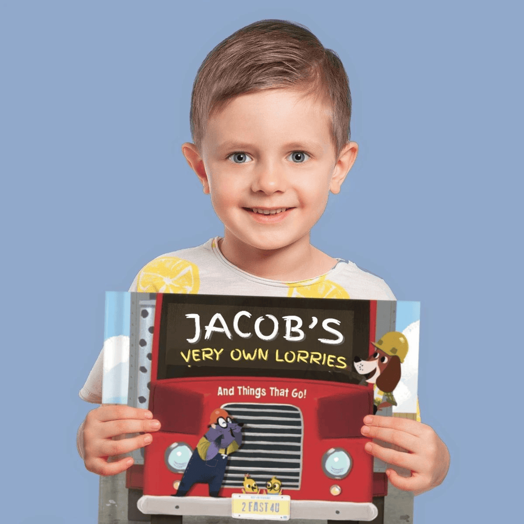 personalised children's book about lorries