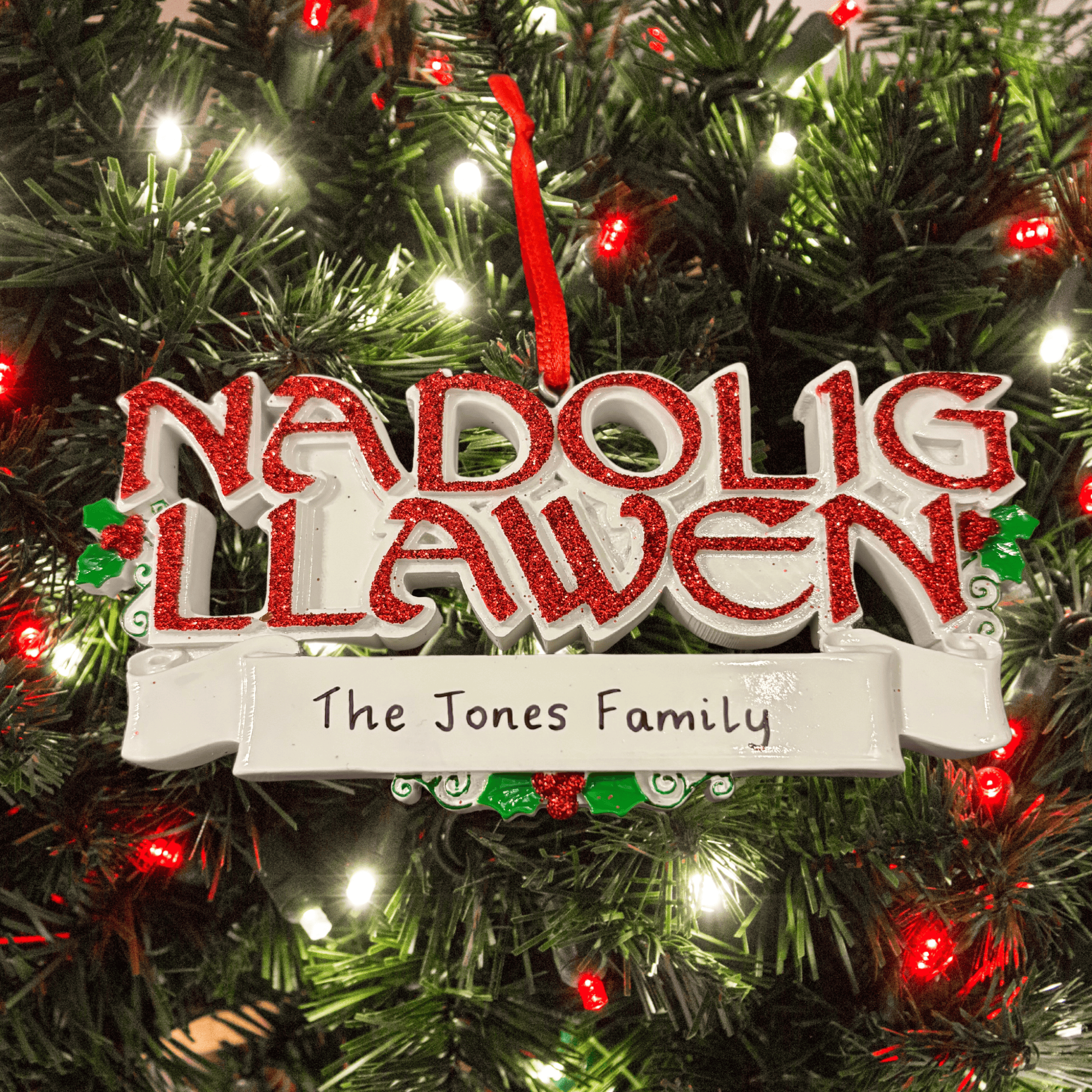 Personalised Nadolig Llawen Tree Decoration