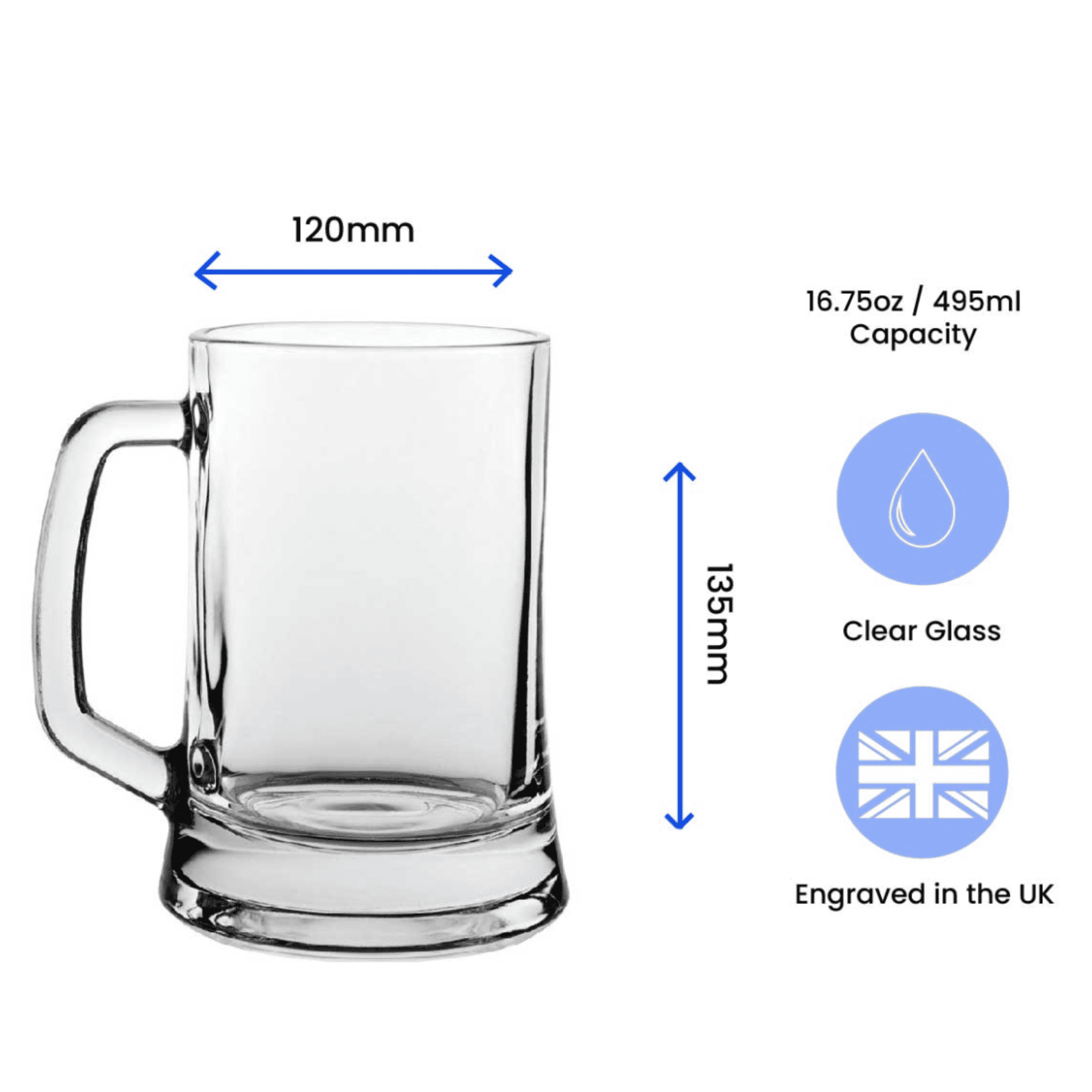 engraved beer mug glass tankard