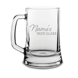 engraved beer mug glass tankard