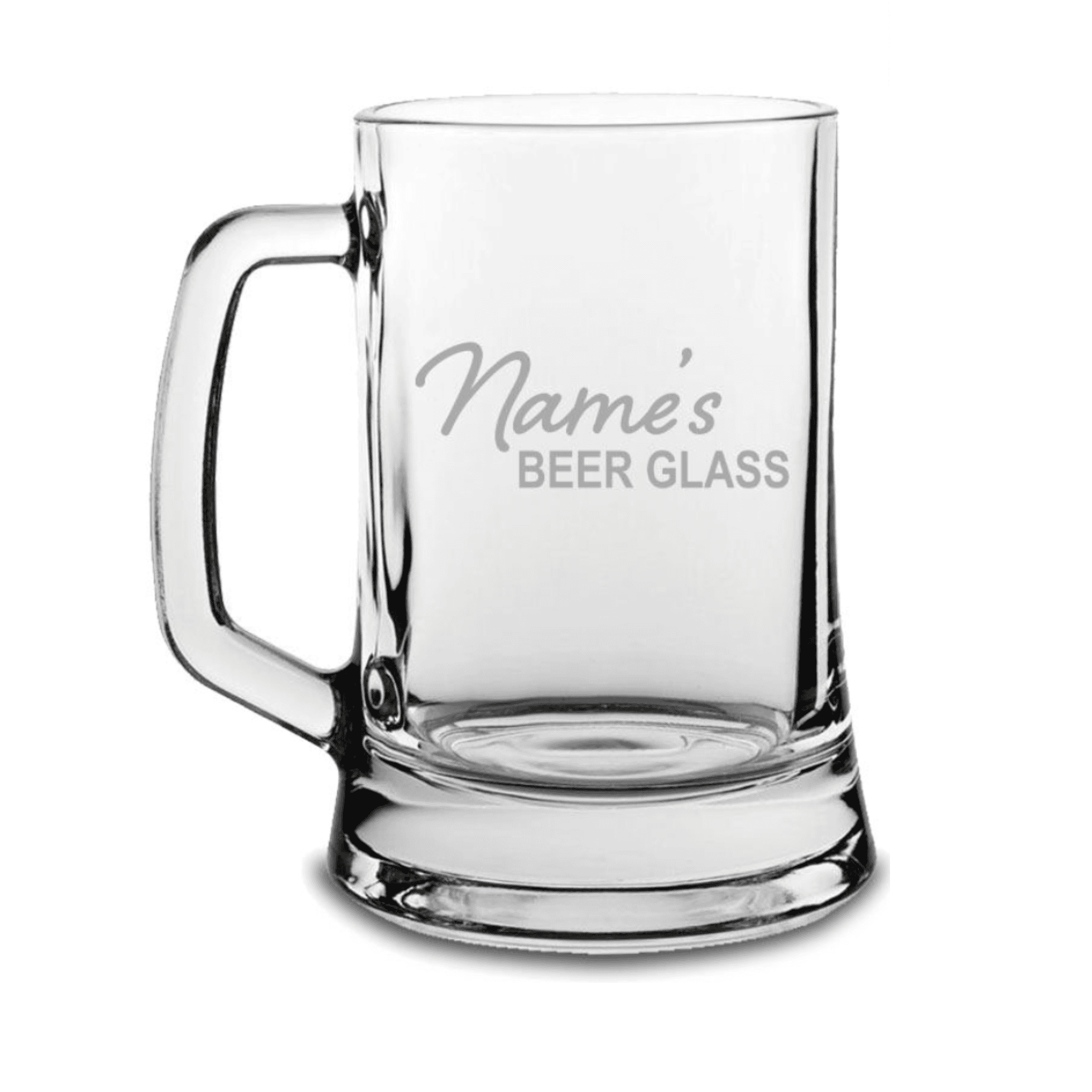 engraved beer mug glass tankard