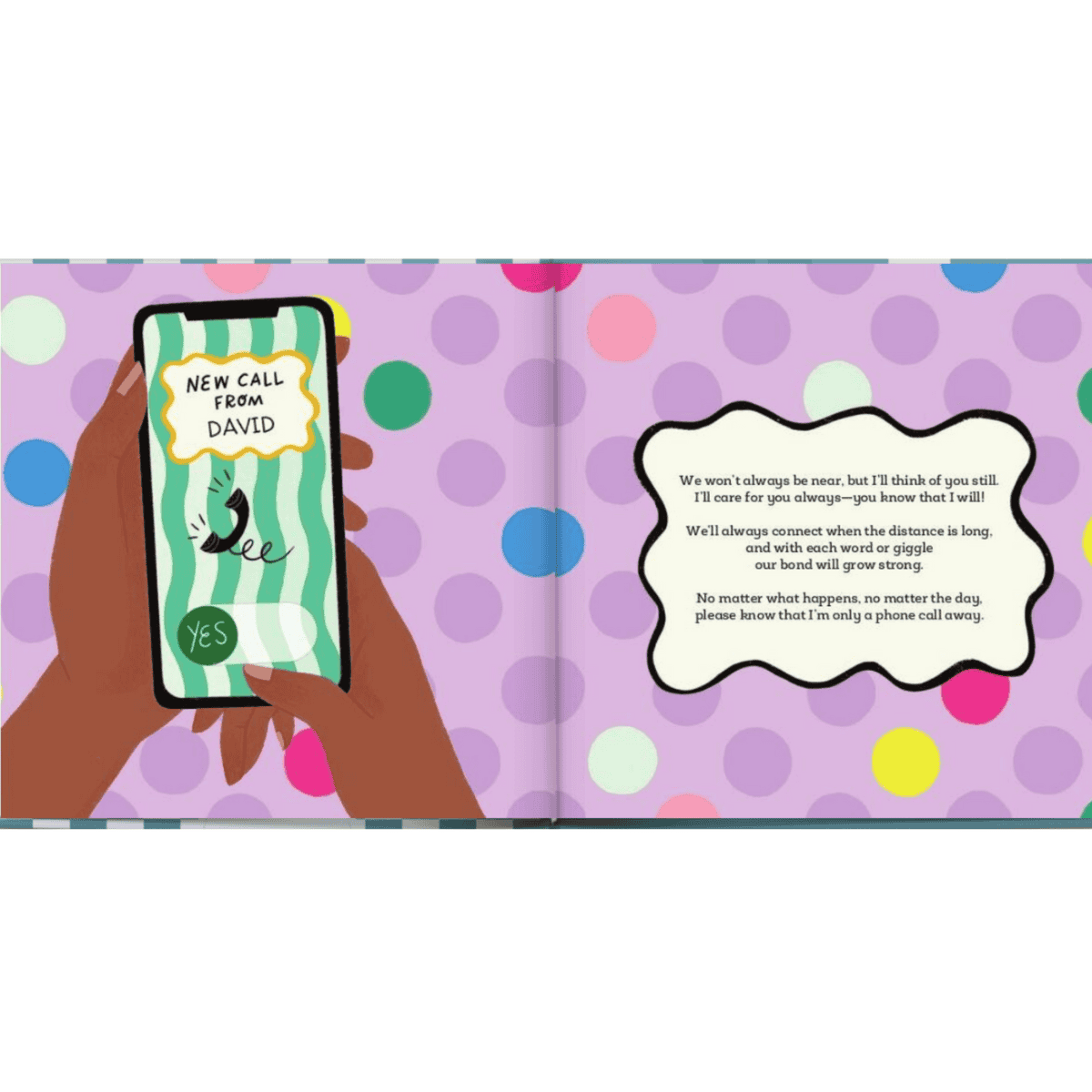 illustrations of the inside of the personalised book Granny Loves Me book.