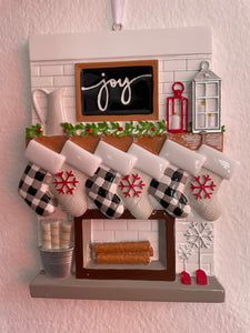 Stockings on Mantle Tree Decoration