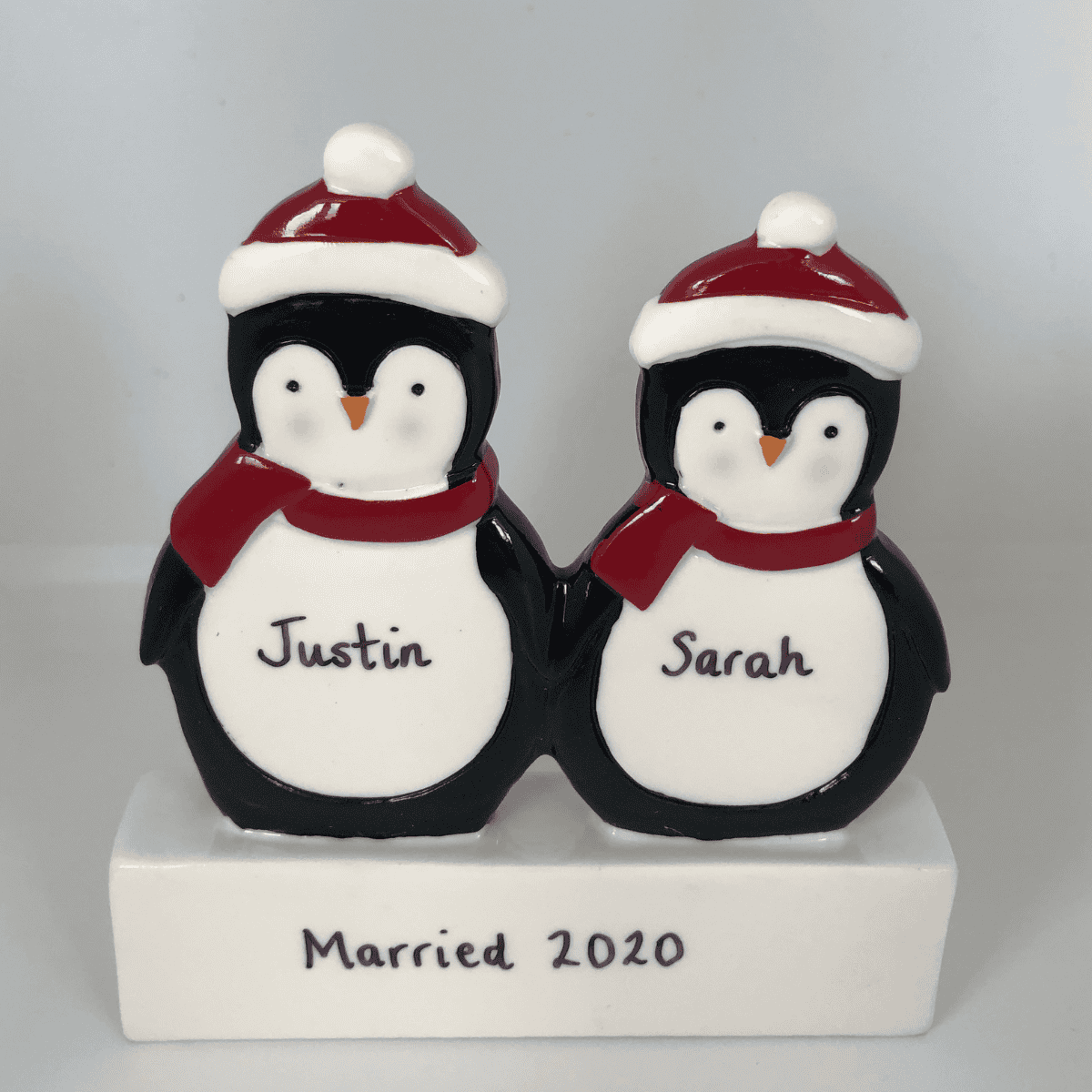 personalised penguin mantle
