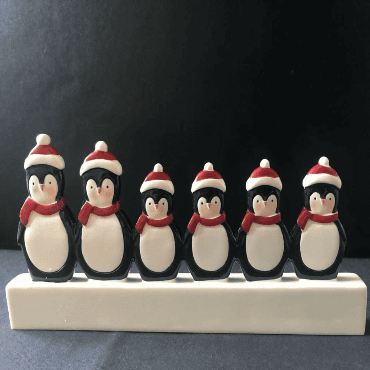 personalised penguin mantle for a family of 6