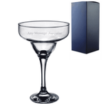 personalised 295ml margarita glass engraved with any message