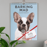 personalised a4 dog wall calendar with any name personalised on each month