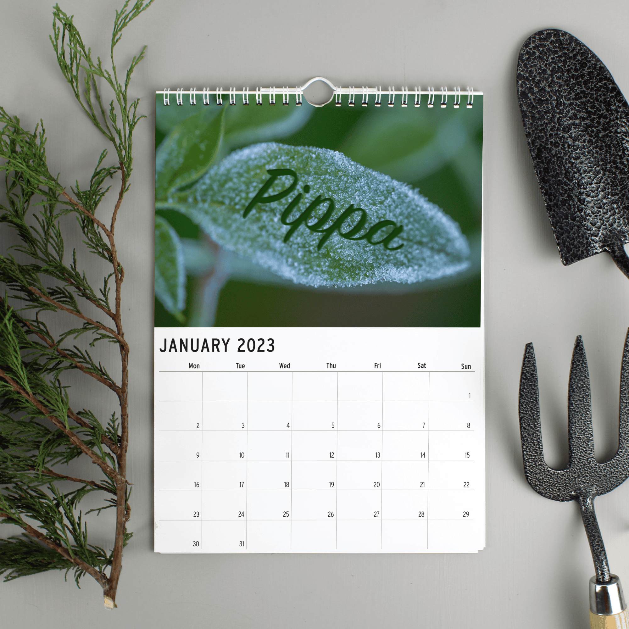 personalised gardening a4 wall calendar