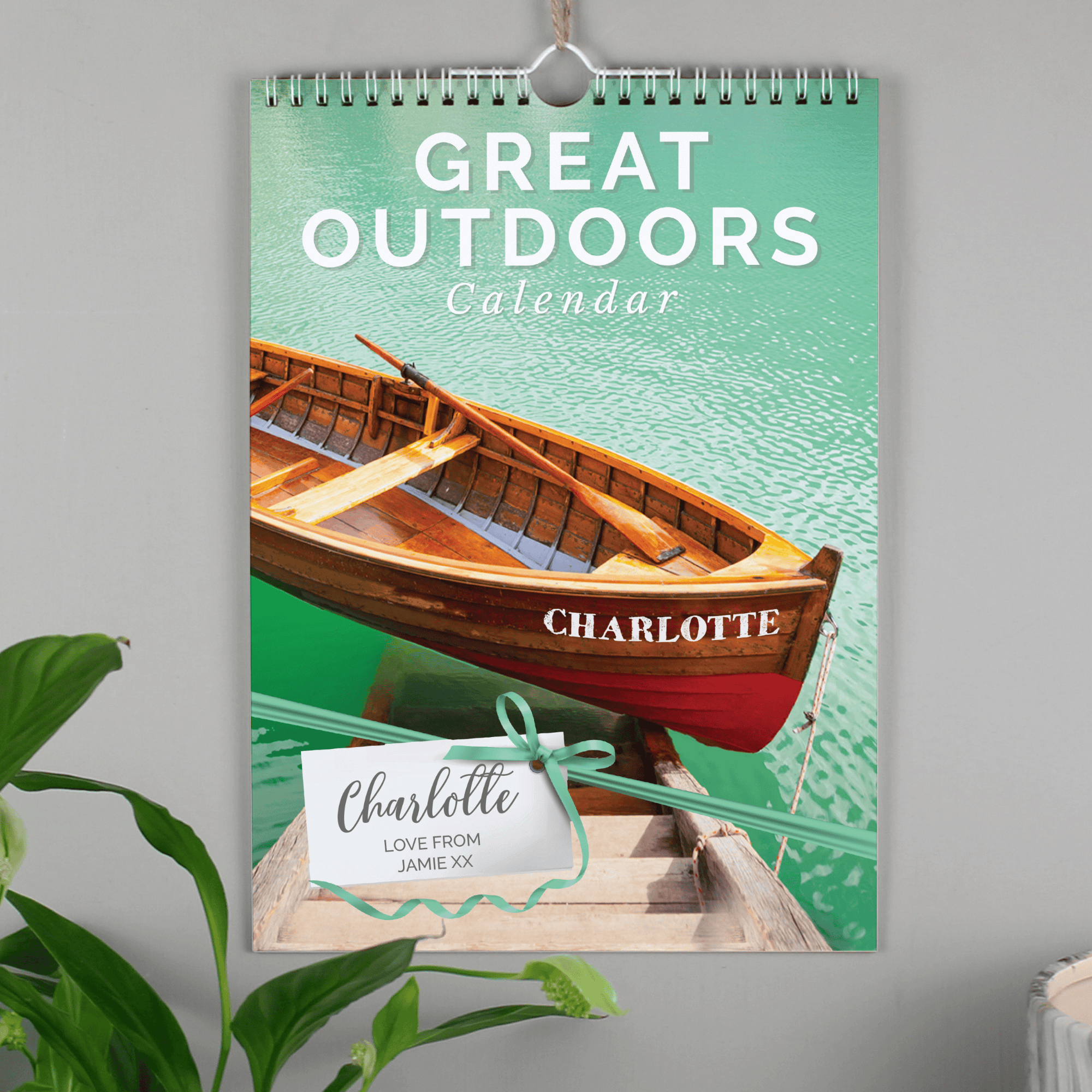personalised great outdoors a4 wall calendar