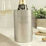 personalised any message wine cooler