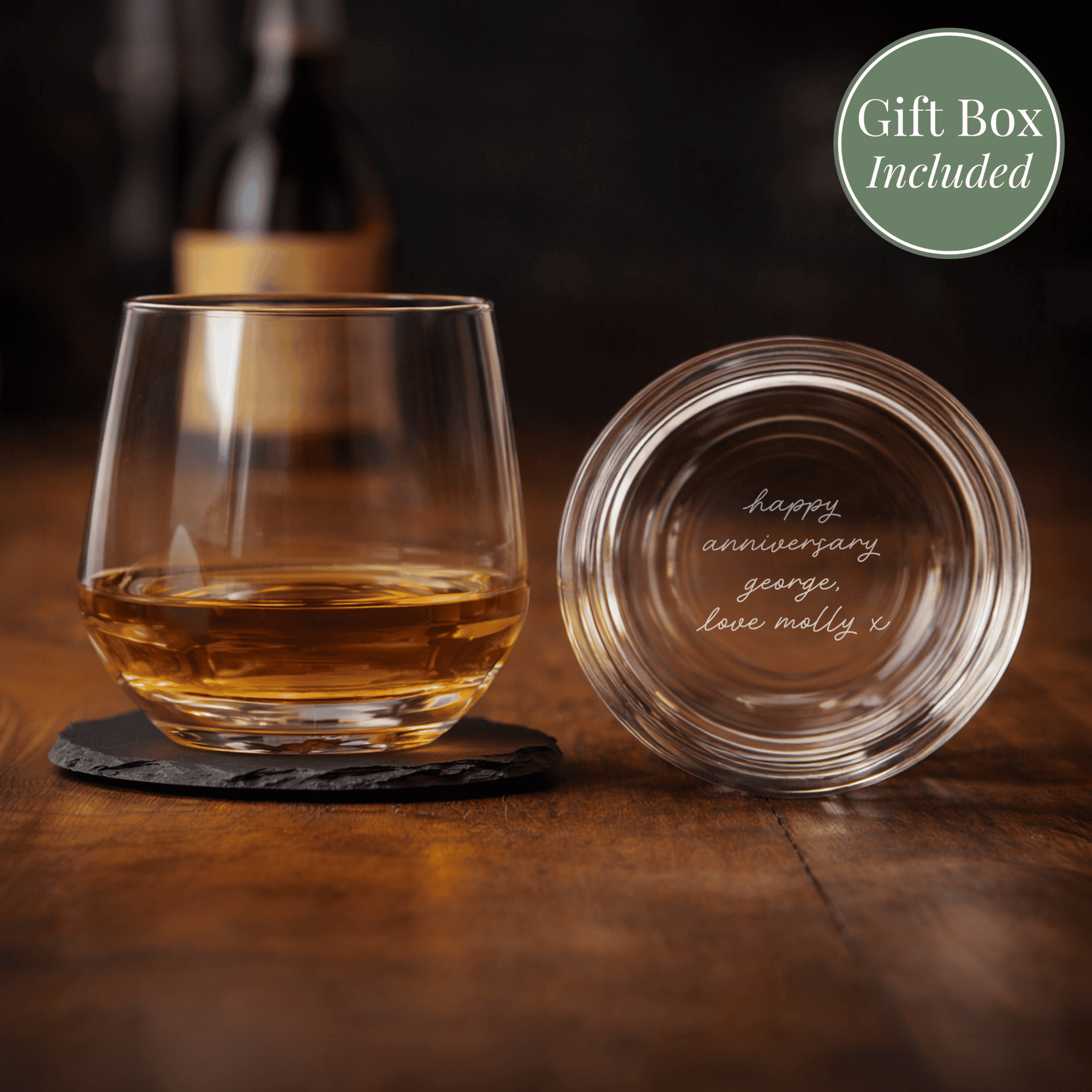personalised base engraved secret tumbler