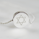 Personalised Bat Mitzvah Sentiment Silver Tone Necklace and Box