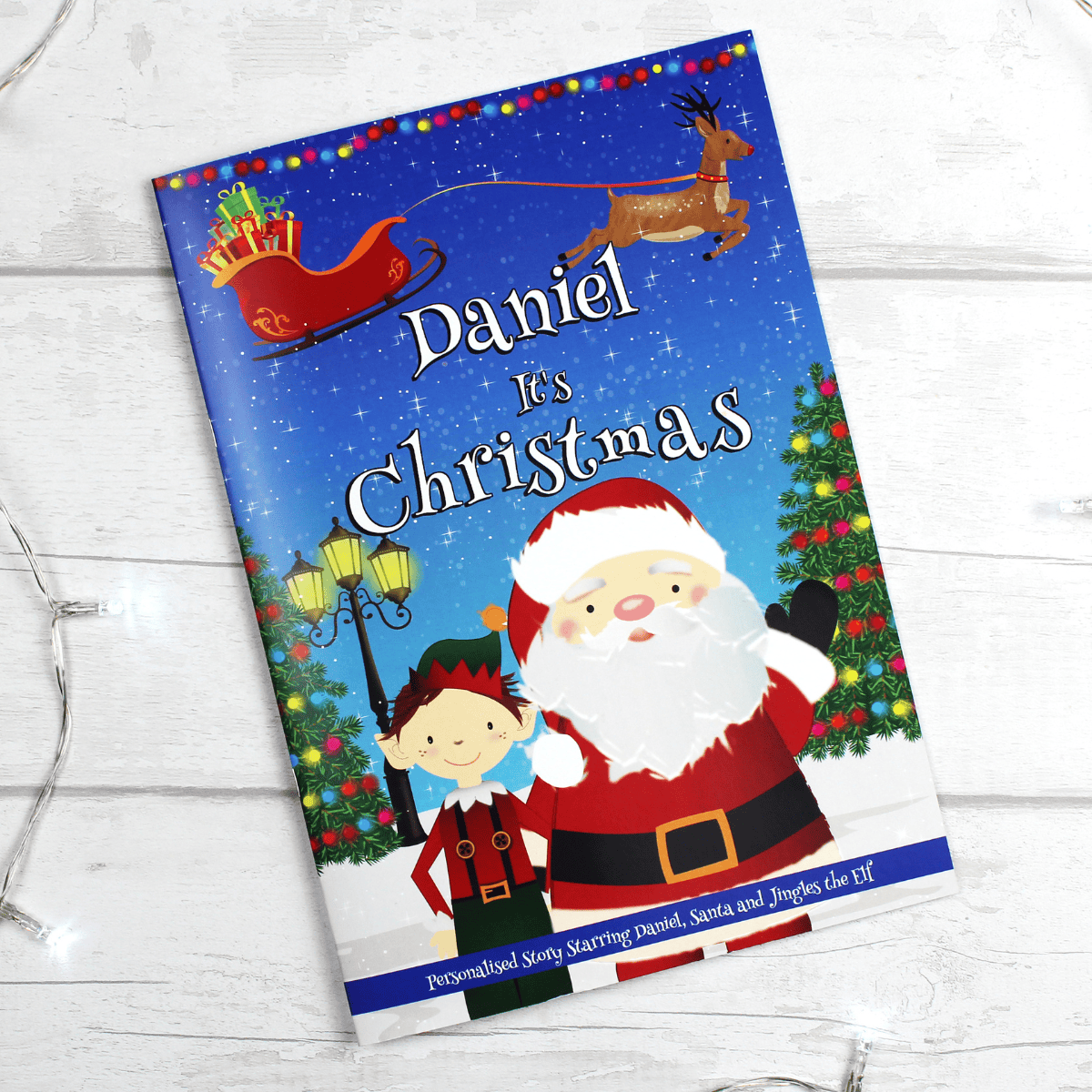 personalised children's book showing the child's name on the front cover