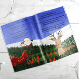 personalised children's christmas book showing an inside page with the child's name personalised on it