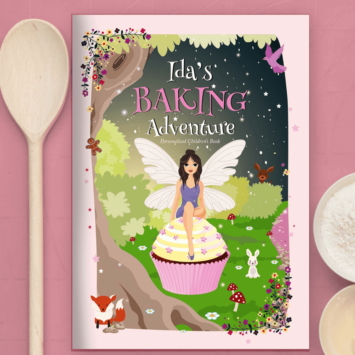 personalised children's baking story book front cover