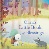 personalised book of blessings featuring the child's name on the front cover